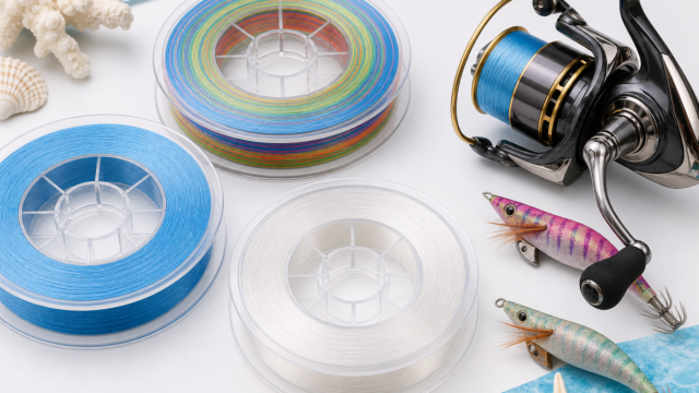 エギングで使うPEラインのおすすめ製品を並べた画像